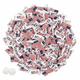 USA Flag Buttermints 110ct – Patriotic Candy for 4th of July, Memorial Day, Veterans Day, American Flag Candy, Red White and Blue Snacks, Buttermints Individually Wrapped in Bulk (110)