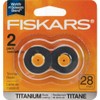 Fiskars Rotary Trimmer Titanium Blades 2/Pkg-28mm Straight