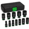 FOCUS AUTO TOOLS 12PCS 3/8" Drive Impact Socket Set Semi-Deep