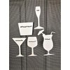 DCentral Cocktails Anyone? Flexible Screen Magnet Décor; Double-Sided, White -