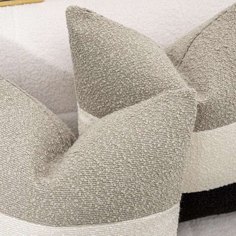 Decorative Textured Boucle Pillow Covers 20 x 20 Inch Neutral