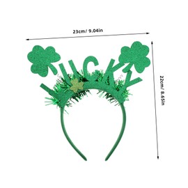 WOONEKY Four Leaf Headdress Saint Patricks Day Outfit Women St Patricks Day Costume St Patricks Day Hats St Patricks Day Headband St. Patricks Day Headbands Costumes Plastic Green