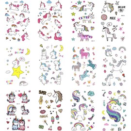 Tattoo Children [12 Pack] Unicorn Tattoos Party Favours for Kids Birthday Party Bags