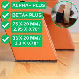 Felt Pads for Highchair, 1 Set, Compatible with HAUCK ALPHA+ and BETA+ Children's High Chair with Wheels, in Black, for Gluing, Felt Gliders Chair Leg Alpha Beta Plus, Baby Chair Floor Protector,