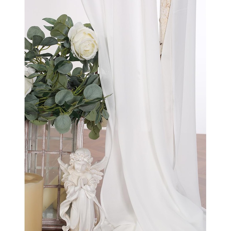 Tewechinb 2 Panels 24Ft Extra Long Wedding Arch Draping Fabric,