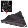 EVGATSAUTO Gear Shift Knob Gaiter, PU Leather Universal Bright Black