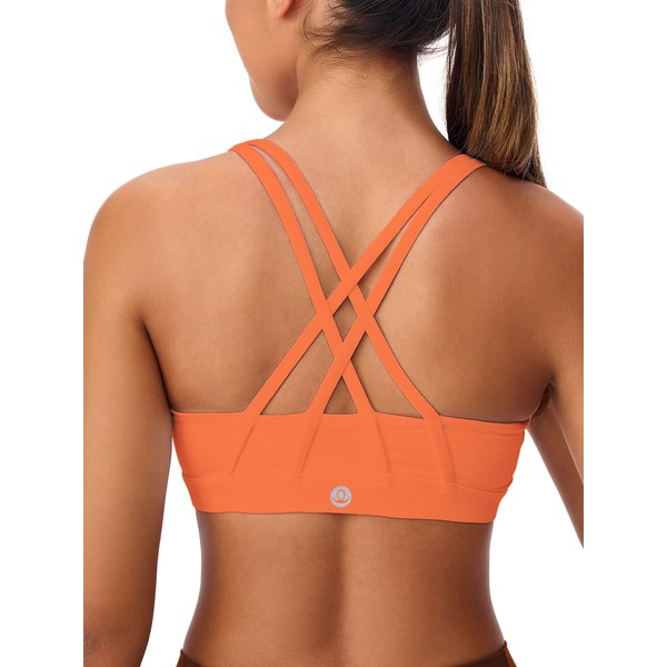 Omwilddo Women's Strappy Sports Bras Light Compression Crop Criss Cross