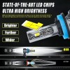 ANYTOP Super Bright Combo LED Headlight H7+H11+H11 High+Low Beam+Fog Light
