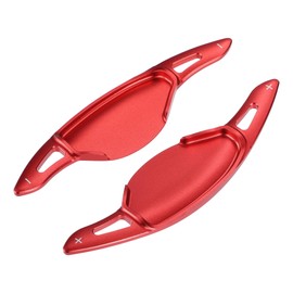 A ABSOPRO Steering Wheel Shift Paddle Cover Shifter Extension for Nissan Altima 2019 2020 2021 Aluminum Alloy Red (Set of 2)