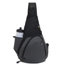 SPOTBRACE Sling Backpack Bag, Crossbody Shoulder Bag Travel Hiking Daypack Chest Bag with Front Square Pocket&USB Charging Port