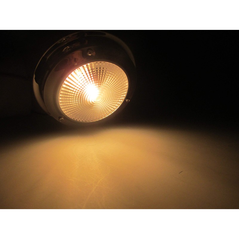 Pactrade Marine Dome Light 12V - 3-Inch Lens, Warm White