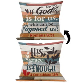Mancheng-zi Jesus Gifts,Bible Gifts for Women,Bible Gifts, Bible Verse Pillow Covers 18x18,Christian Gifts,Christian Gifts for Women.Christian Gifts for mom