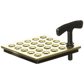 Ebbe E4402 Square Shower Drain Grate, Satin, Gold