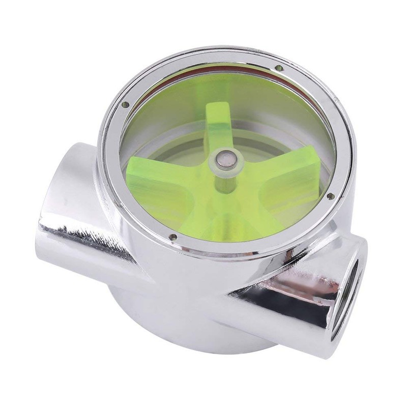 Flow Indicator, 5 Impeller 2 Way Water Cooling Flow Meter