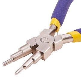 BENECREAT 6 in 1 Bail Making Pliers Wire Looping Forming Pliers with Non-Slip Comfort Grip Handle for 3mm to 10mm Loops and Jump Rings Making