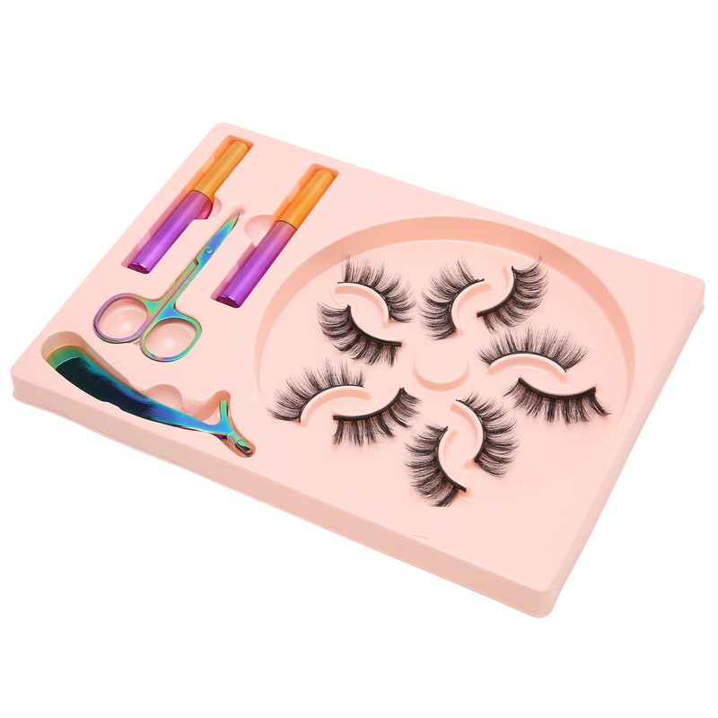 5 Pairs Magnetic Lashes with Eyeliner Kit Glue Free Waterproof