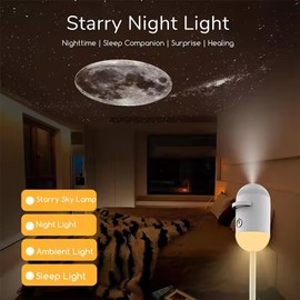 Hd Smart Dynamic 5D Holographic Night Light Projector, Plug-and-Play HD Star Projector, 360° Adjustable USB Starry Sky Projector with 12 Projection Films, Planetarium Projector Gifts for Kids Adults