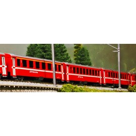 KATO N Gauge Alps Red Passenger Car EWI Basic Set 4 Car 10-1413 Railway Model Passenger Car
