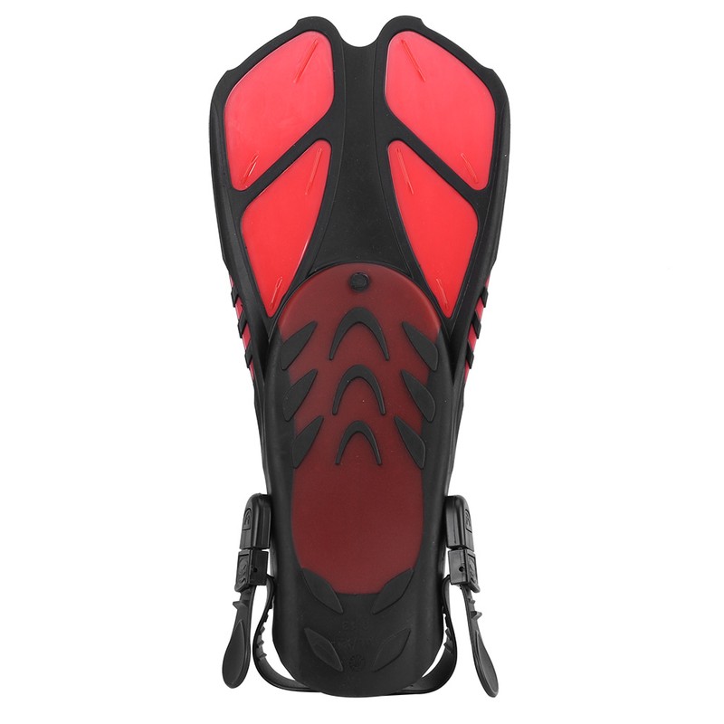 Adjustable Adult Diving Fins Comfortable Snorkeling Swimming Flippers Assistant EquipmentRed