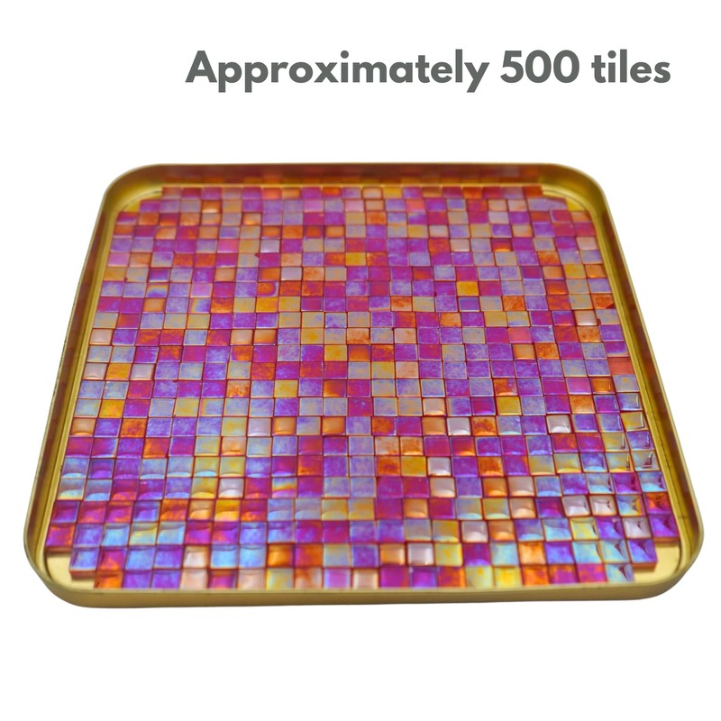 Yuvori 0.5kg Square Crystal Mosaic Tiles 1cm DIY for Bathroom,