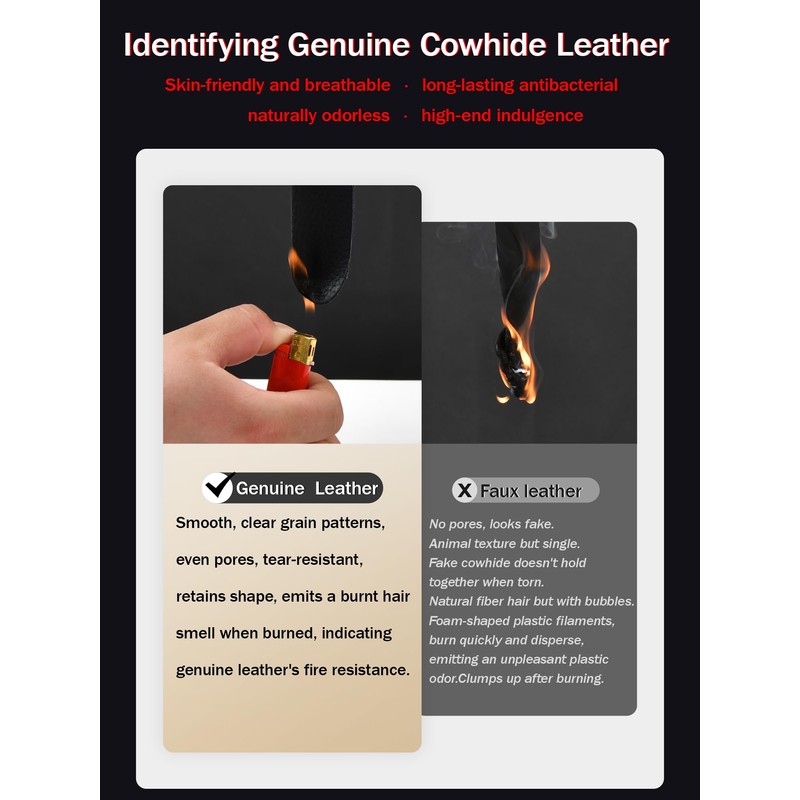 POKSRI Car Center Console Cover pad Genuine Cowhide Leather,Black Armrest