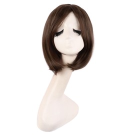 MapofBeauty 12 Inch/30 cm Fashion Unisex Short Straight Beauty Wig (Brown)