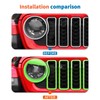 JeCar 9pcs Green Grill Inserts Headlight Covers Trim Kit for