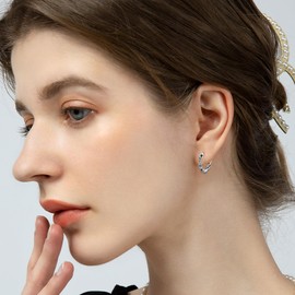 Thorn Barbed Wire Hoop Earrings for Women - 925 Sterling Silver Barbed Wire Earrings Thorn Hoop Earrings Gothic Punk Thorn Earrings Thorn Jewelry Gift