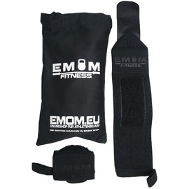 EMOM Fitness® Wrist Wraps for Strength Training (Black)