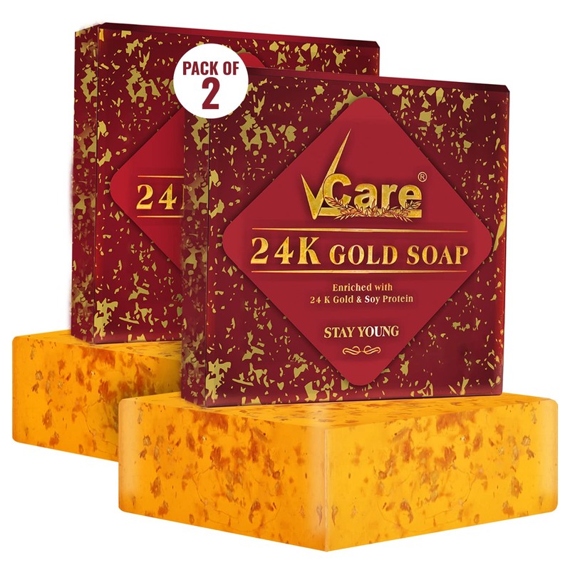 VCare 24K Gold Soap, 125 gm, (Pack of 2)
