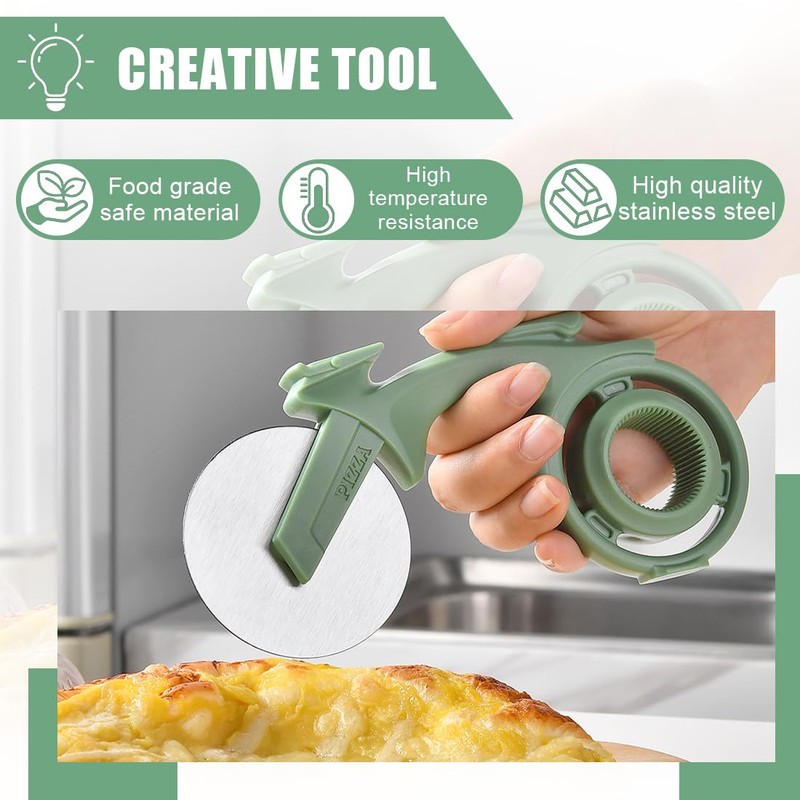 XUZOPIM Pizza Cutter, Bicycle Pizza Cutter, Wheel With Non-Stick Coating