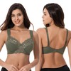 Curve Muse Plus Size Unlined Minimiser Wireless Bra with Embroidery