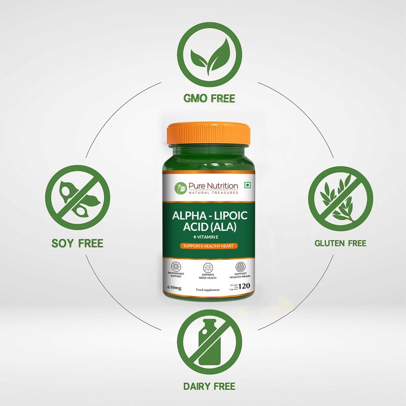 Pure Nutrition Alpha Lipoic Acid 600mg + Vitamin E |
