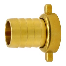 VARIOSAN Hose Fitting 14368, 1 1/4 Inch Inner Thread x 1 Inch Nozzle, Brass, 2 Pieces, Flat Seal