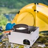 REDCAMP Folding Stove Windscreen, 4 Plates Stainless Steel Camping Stove