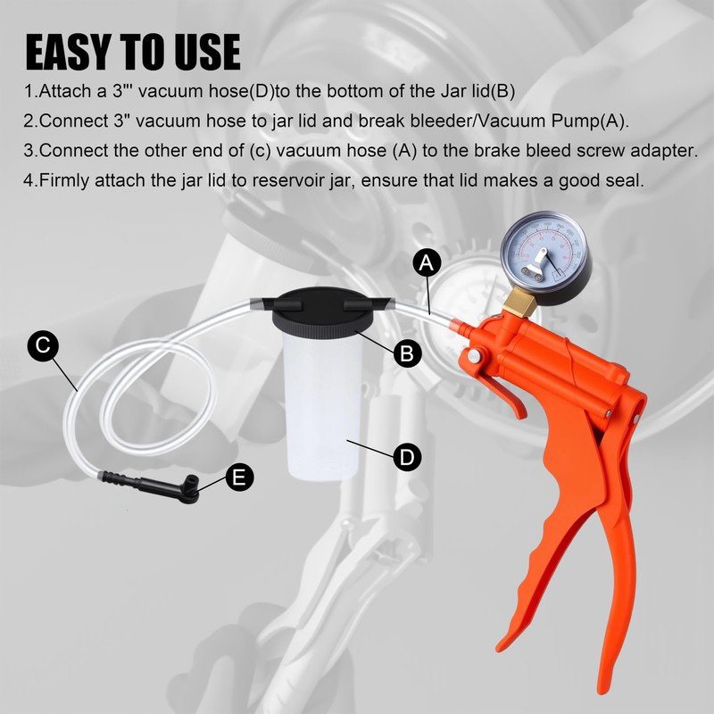 SGT 2 in 1 Brake Bleeder Kit,Brake Bleeding Kit with