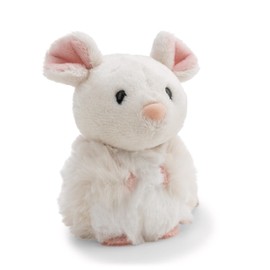 62159 - Morbido topolino di peluche, da coccolare e con cui giocare, per bambini e adulti, fantastica idea regalo, 12 cm, bianco