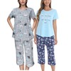 dodoin 2 Pack Womens Pajamas Set Cotton Sleepwear Short Sleeve