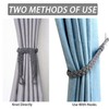 2 Pack Curtain Tie Backs, Grey Tie Backs for Curtains,