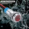 DaierTek LED Indicator Light 12V Red LED 6MM Metal Waterproof