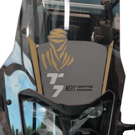 labelbike - 3D Sticker for the Windscreen of Motorcycle Decoration and Protection Made of Resin Compatible with Yamaha Tenere 700 2025 Colour Gold