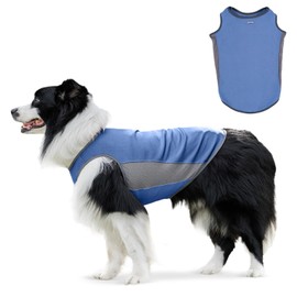 ExploreU Sun Protection Dog Shirts, Breathable Cooling Vest for Summer Lightweight Quick Dry and Insert Prevention Tank Top for Small Medium Large Pet Outdoor (Water Drop 1PC, Small)