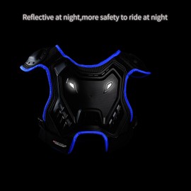 Kinder Dirt Bike Gear Motorrad Rüstung Anzug Brustschutz mit Knieschützern Ellenbogenschoner für Jugendliche Mountainbike Radfahren Skaten (Blau)