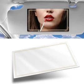 Car Sun Visor Makeup Mirror, Car Visor HD Stainless Steel Vanity Mirror, Universal For Car Visor, Truck,SUV, Seatback , Dash Board ,Window, Bathroom(5.91 x 3.14Inch)