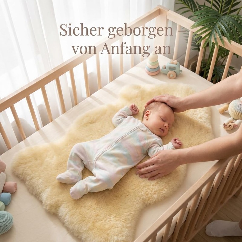 Premium Lambskin Approx. 80 cm - Real Merino Lambskin Natural