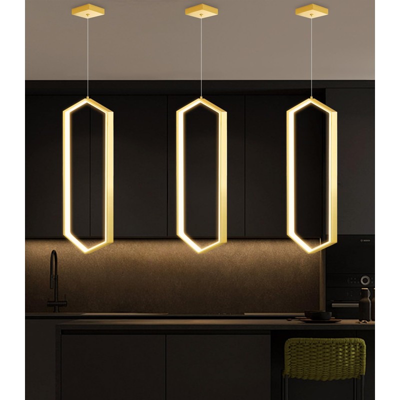 Ring Chandelier Modern LED Dimmable Pendant Lighting Adjust Ceiling Light