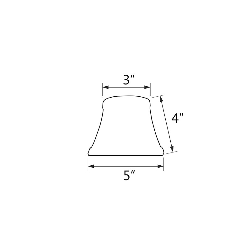 Aspen Creative 30005-2A Small Bell Shape Chandelier Clip-On Lamp Shade