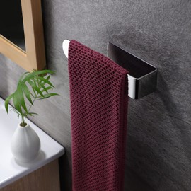 Taozun Hand Towel Holder - Adhesive Hand Towel Bar Open Towel Ring Polished Towel Rack for Bathroom Kitchen, SUS 304 Stainless Steel