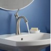 KOHLER Lilyfield Brushed Nickel Handle Single Hole/4" Centerset Bathroom Faucet