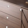 Yijunmca 15 Pack Cabinet Knobs Round Pulls 34mm White Wooden